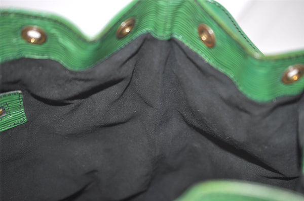Authentic Louis Vuitton Epi Noe Shoulder Drawstring Bag Green M44004 LV 5148I