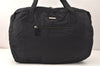 Authentic GUCCI Vintage Travel Boston Bag Nylon Enamel 0120389 Black 5148K