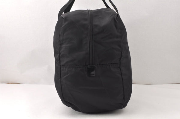 Authentic GUCCI Vintage Travel Boston Bag Nylon Enamel 0120389 Black 5148K