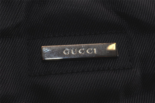 Authentic GUCCI Vintage Travel Boston Bag Nylon Enamel 0120389 Black 5148K