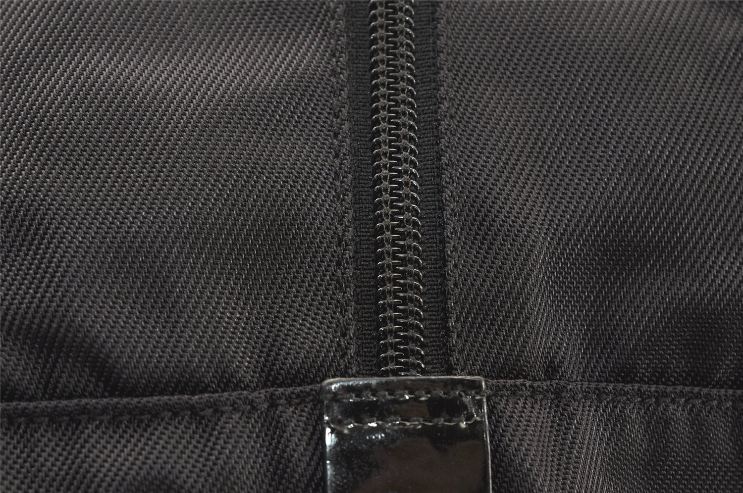 Authentic GUCCI Vintage Travel Boston Bag Nylon Enamel 0120389 Black 5148K