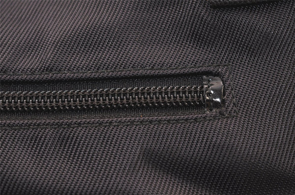 Authentic GUCCI Vintage Travel Boston Bag Nylon Enamel 0120389 Black 5148K