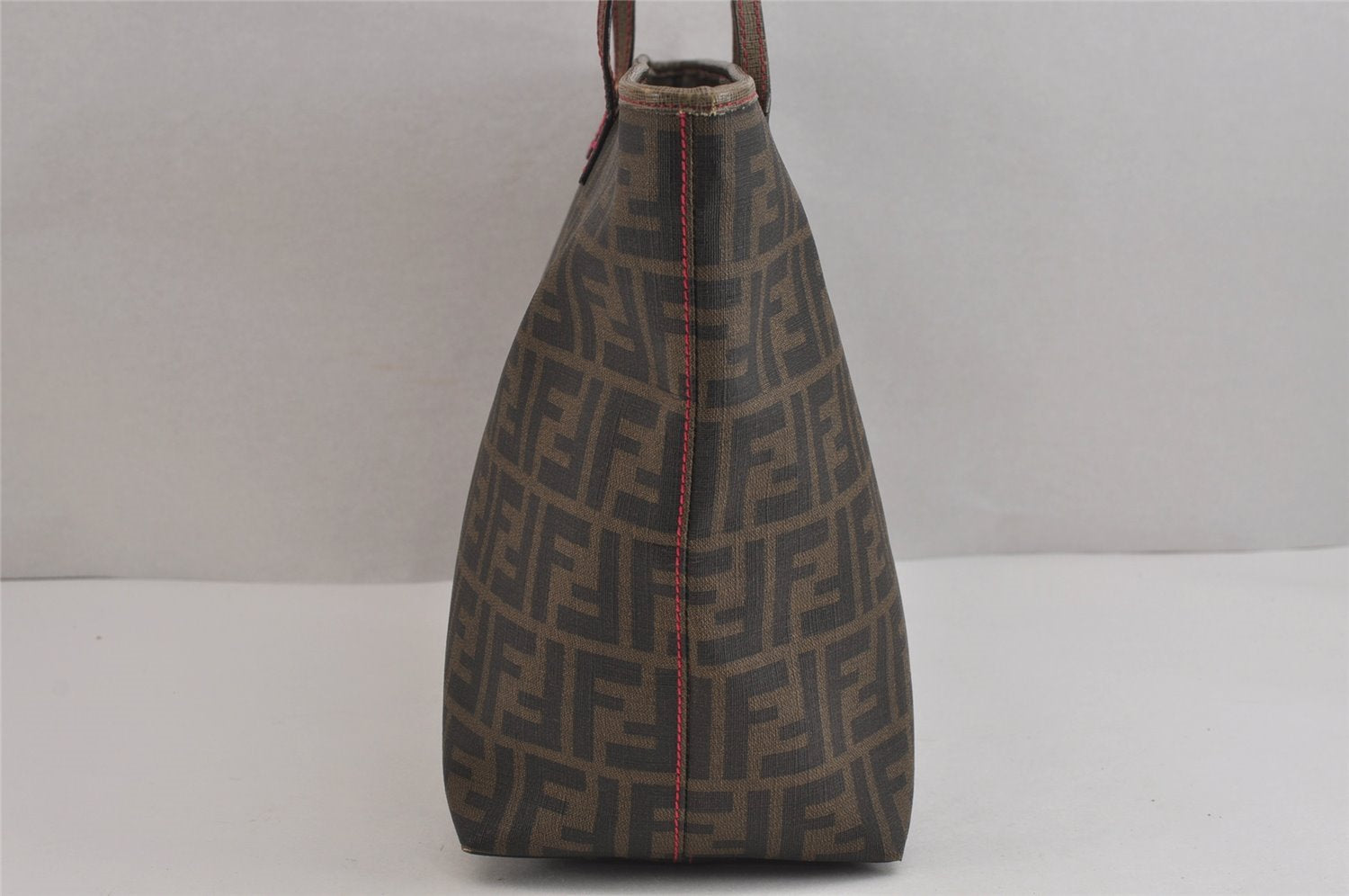 Authentic FENDI Vintage Zucca Shoulder Tote Bag PVC Brown 5149J