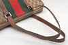 Authentic GUCCI Web Sherry Line Shoulder Hand Bag GG Canvas Leather Brown 5149K