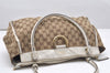 Authentic GUCCI Abbey Shoulder Tote Bag GG Canvas Leather 189831 Brown 5150K