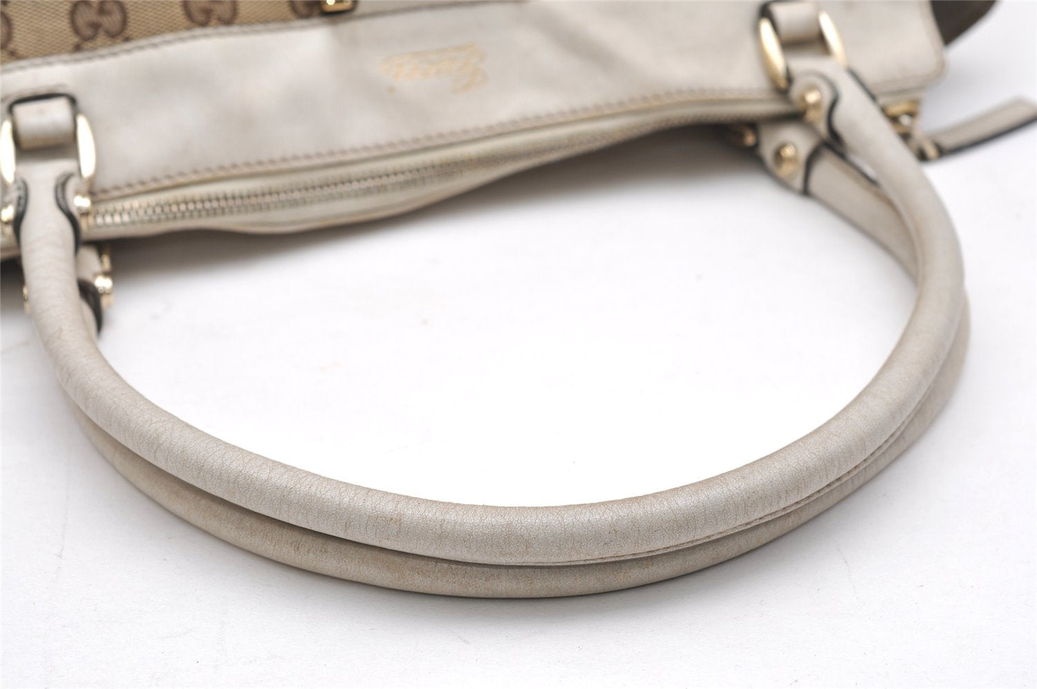 Authentic GUCCI Abbey Shoulder Tote Bag GG Canvas Leather 189831 Brown 5150K