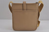 Authentic BURBERRY Vintage Leather Shoulder Cross Body Bag Purse Beige 5151J