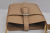 Authentic BURBERRY Vintage Leather Shoulder Cross Body Bag Purse Beige 5151J