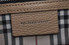 Authentic BURBERRY Vintage Leather Shoulder Cross Body Bag Purse Beige 5151J