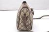 Authentic GUCCI Web Sherry Line Shoulder Bag GG PVC Leather Brown Junk 5151K