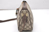 Authentic GUCCI Web Sherry Line Shoulder Bag GG PVC Leather Brown Junk 5151K