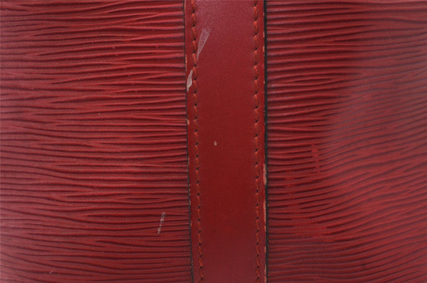 Authentic Louis Vuitton Epi Petit Noe Shoulder Drawstring Bag M44107 Red 5152I