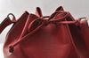 Authentic Louis Vuitton Epi Petit Noe Shoulder Drawstring Bag M44107 Red 5152I