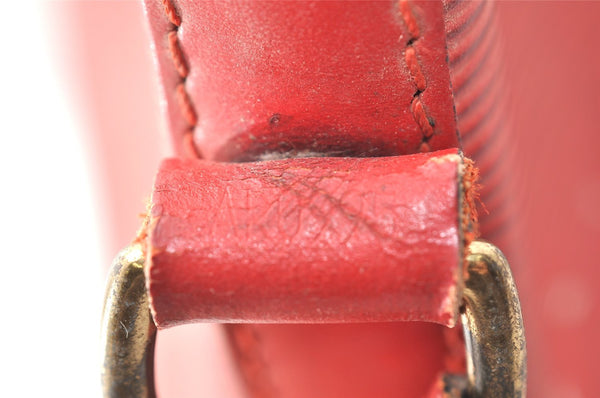 Authentic Louis Vuitton Epi Petit Noe Shoulder Drawstring Bag M44107 Red 5152I