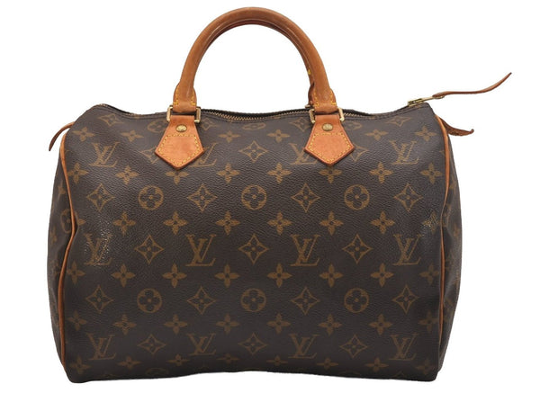 Authentic Louis Vuitton Monogram Speedy 30 Hand Boston Bag M41526 LV 5152J