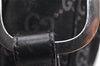 Authentic GUCCI Vintage Shoulder Tote Bag GG Suede Leather 0013748 Black 5152K