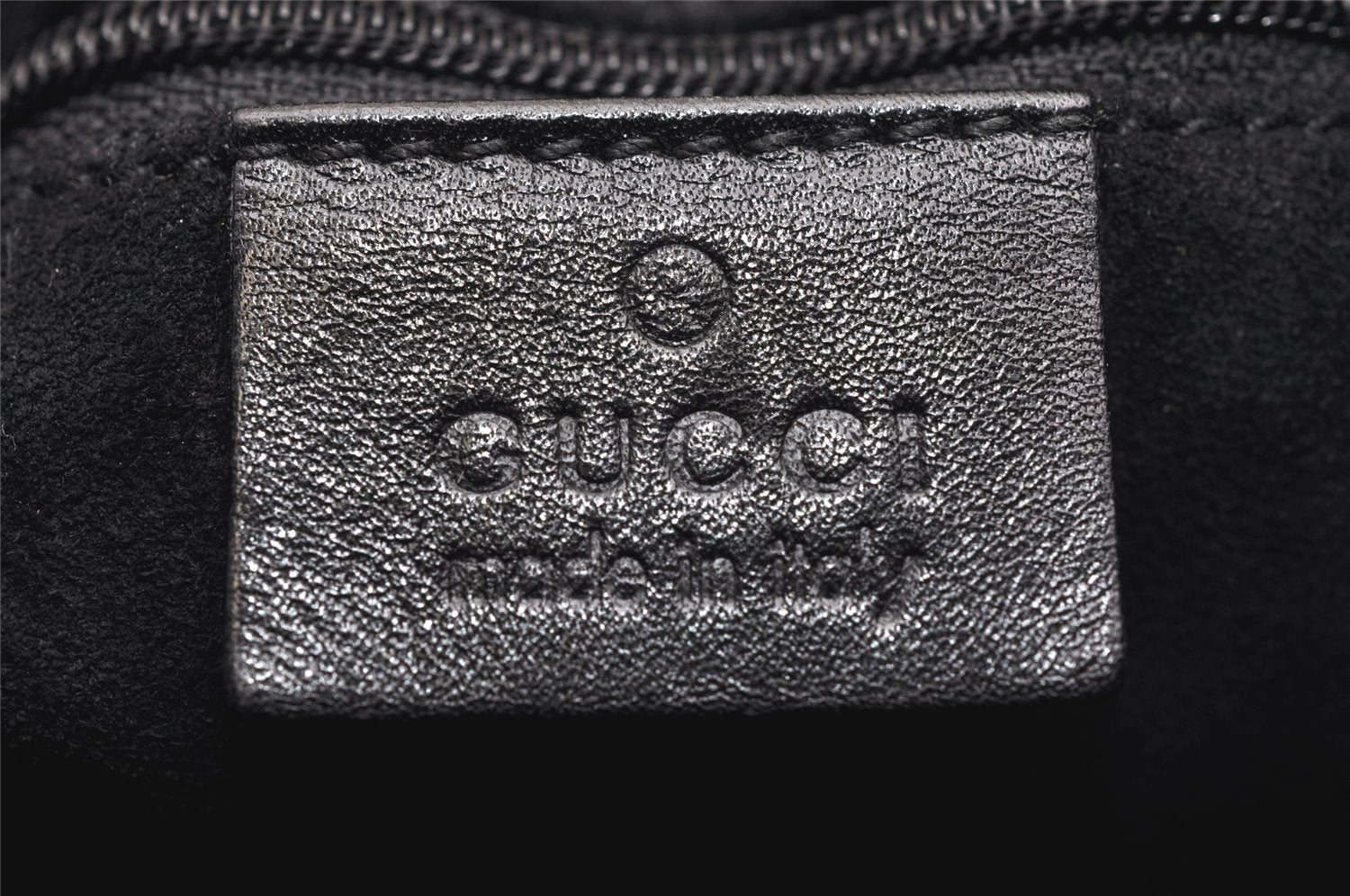 Authentic GUCCI Vintage Shoulder Tote Bag GG Suede Leather 0013748 Black 5152K