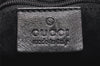 Authentic GUCCI Vintage Shoulder Tote Bag GG Suede Leather 0013748 Black 5152K