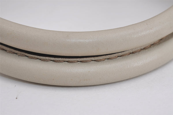 Authentic GUCCI Lovely Heart Guccissima GG Leather Tote Bag 257069 White 5153J