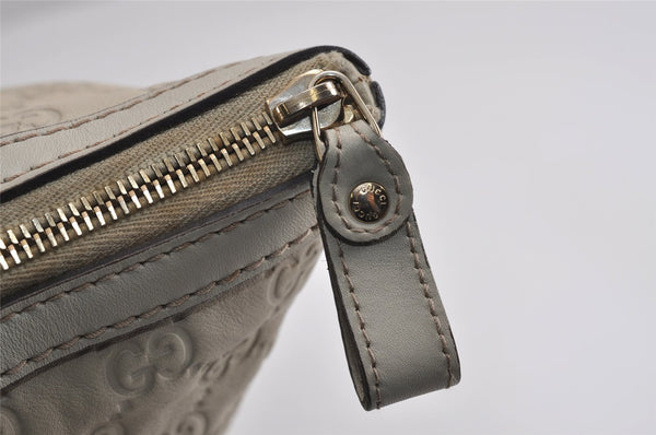 Authentic GUCCI Lovely Heart Guccissima GG Leather Tote Bag 257069 White 5153J