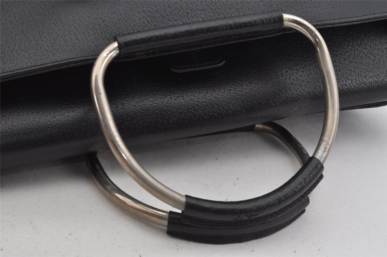 Authentic GUCCI Vintage Shoulder Hand Bag Leather Black Junk 5154J