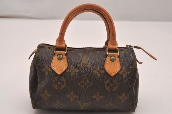 Authentic Louis Vuitton Monogram Mini Speedy Hand Bag Purse Old Model LV 5155J