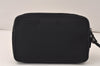 Authentic GUCCI Vintage Clutch Hand Bag Purse Nylon Leather 73956 Black 5155K