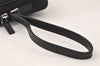 Authentic GUCCI Vintage Clutch Hand Bag Purse Nylon Leather 73956 Black 5155K