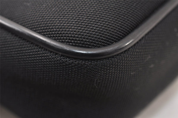 Authentic GUCCI Vintage Clutch Hand Bag Purse Nylon Leather 73956 Black 5155K