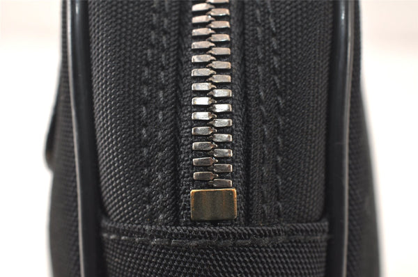 Authentic GUCCI Vintage Clutch Hand Bag Purse Nylon Leather 73956 Black 5155K
