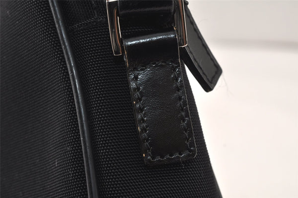 Authentic GUCCI Vintage Clutch Hand Bag Purse Nylon Leather 73956 Black 5155K