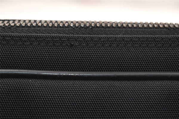 Authentic GUCCI Vintage Clutch Hand Bag Purse Nylon Leather 73956 Black 5155K