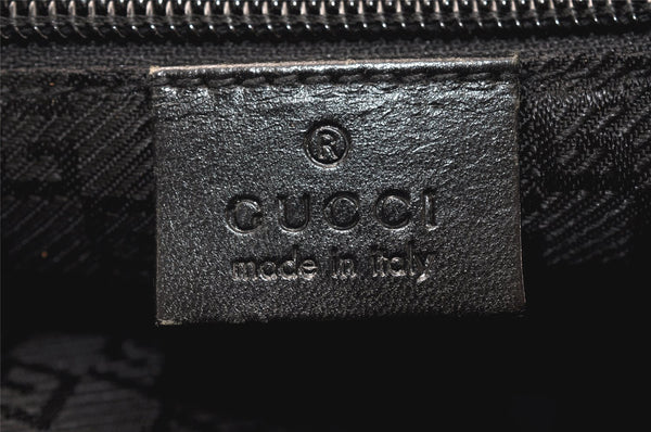 Authentic GUCCI Vintage Clutch Hand Bag Purse Nylon Leather 73956 Black 5155K