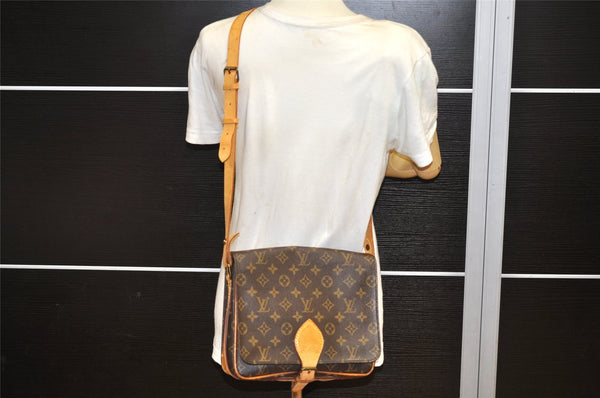 Authentic Louis Vuitton Monogram Cartouchiere GM M51252 Shoulder Cross Bag 5156K