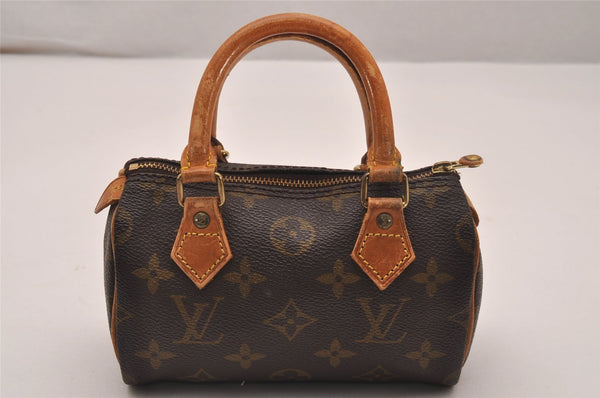 Authentic Louis Vuitton Monogram Mini Speedy Hand Bag Purse M41534 LV 5157J