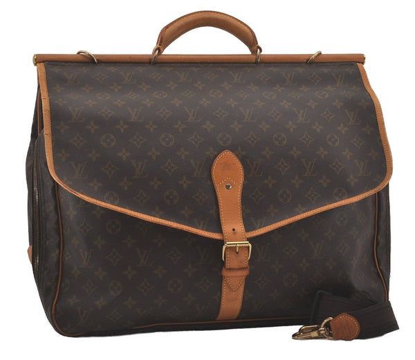 Auth Louis Vuitton Monogram Sac Chasse 2Way Shoulder Boston Bag M41140 LV 5158I