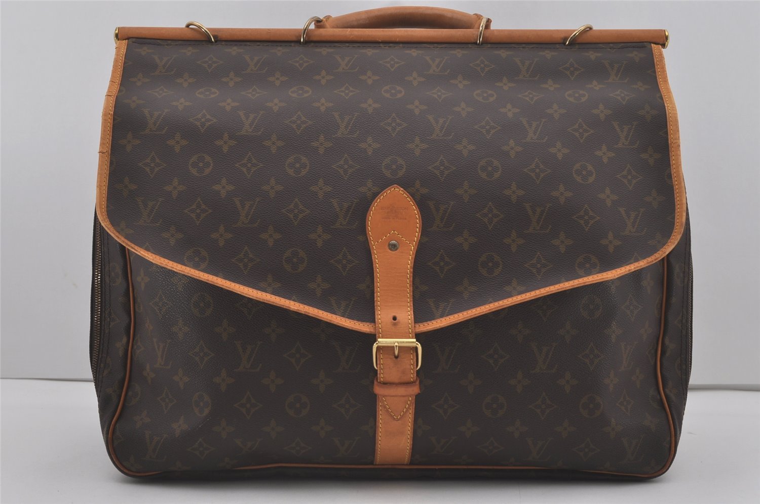 Auth Louis Vuitton Monogram Sac Chasse 2Way Shoulder Boston Bag M41140 LV 5158I