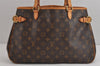 Authentic Louis Vuitton Monogram Batignolles Horizontal Tote Bag M51154 LV 5158J