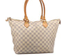 Authentic Louis Vuitton Damier Azur Saleya MM Shoulder Tote Bag N51185 LV 5158K