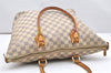 Authentic Louis Vuitton Damier Azur Saleya MM Shoulder Tote Bag N51185 LV 5158K