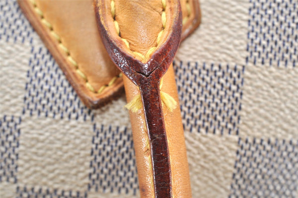 Authentic Louis Vuitton Damier Azur Saleya MM Shoulder Tote Bag N51185 LV 5158K