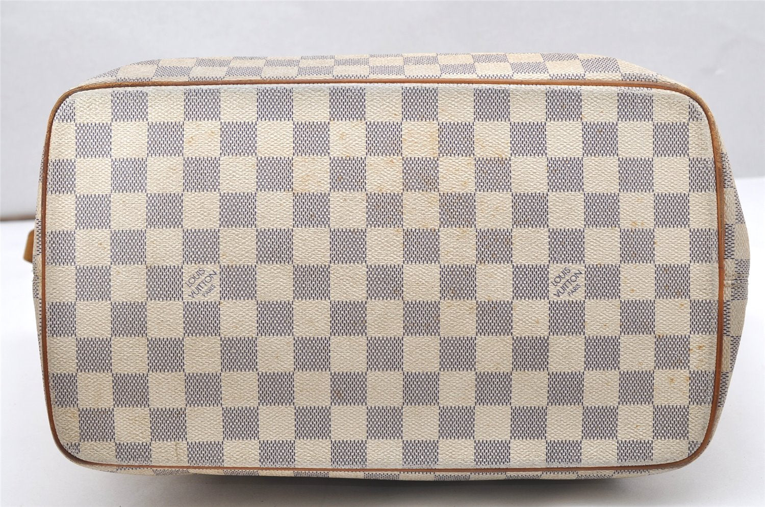 Authentic Louis Vuitton Damier Azur Saleya MM Shoulder Tote Bag N51185 LV 5158K