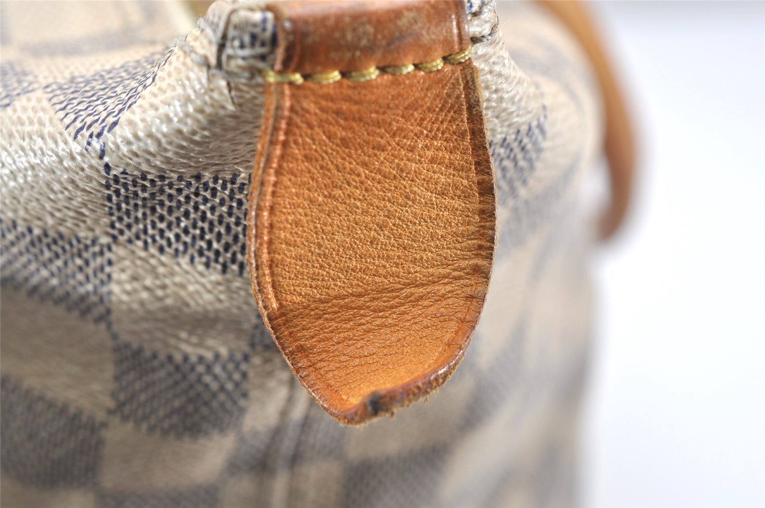 Authentic Louis Vuitton Damier Azur Saleya MM Shoulder Tote Bag N51185 LV 5158K