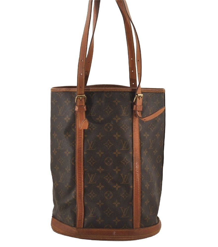 Authentic Louis Vuitton Monogram Bucket GM Shoulder Tote Bag M42236 Junk 5160J