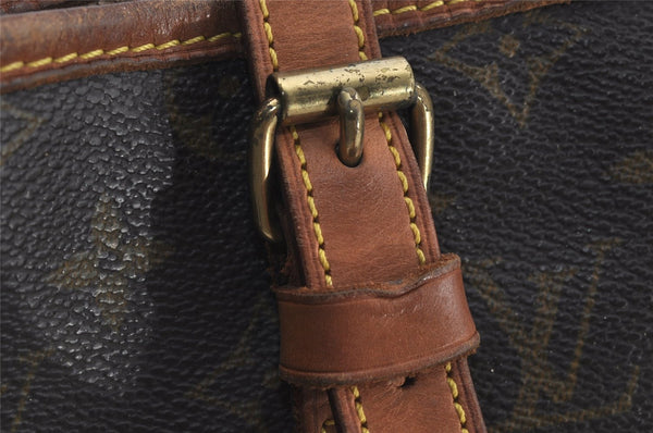 Authentic Louis Vuitton Monogram Bucket GM Shoulder Tote Bag M42236 Junk 5160J