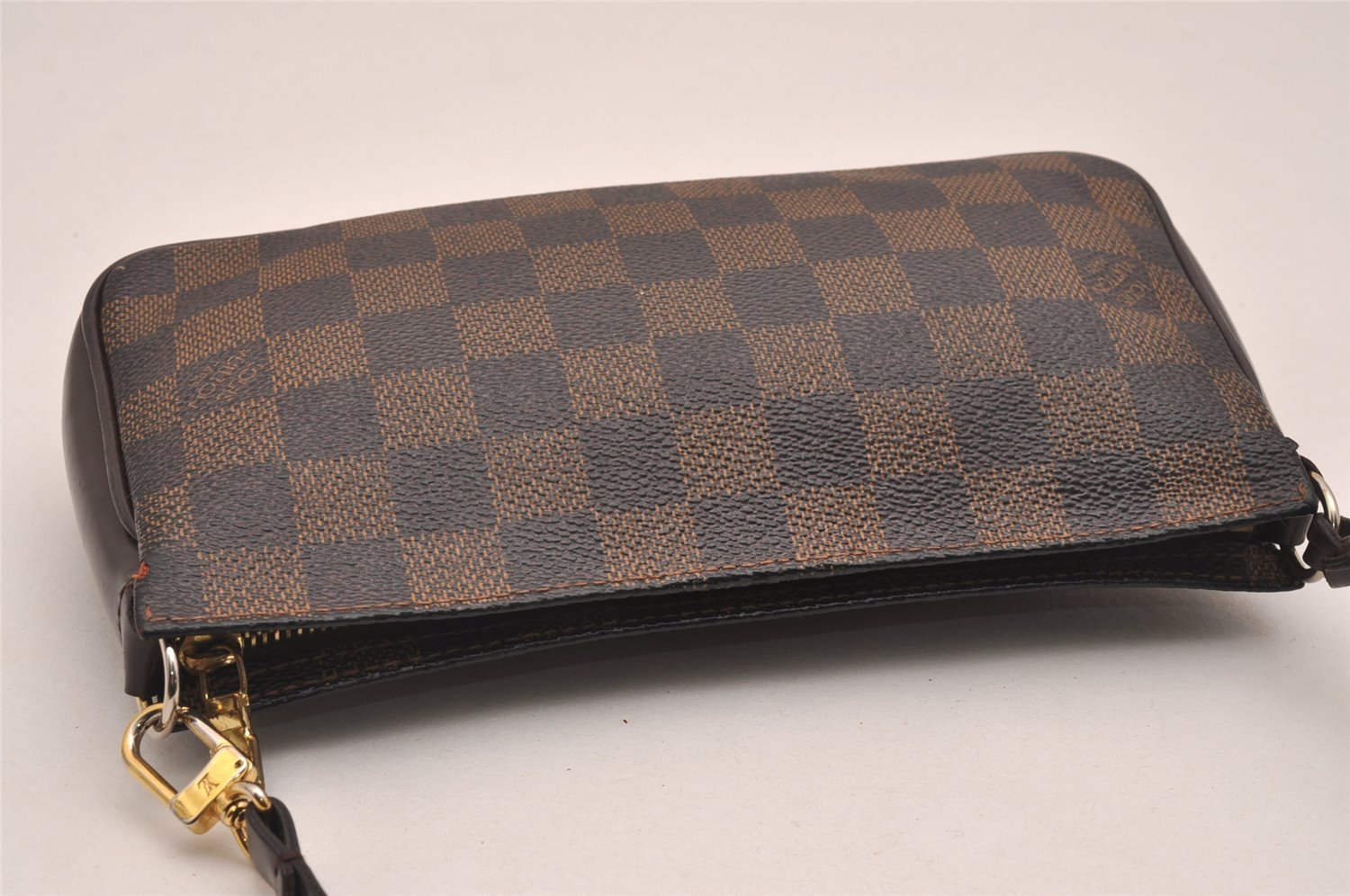 Authentic Louis Vuitton Damier Navona Hand Bag Pouch Purse N51983 LV 5161J