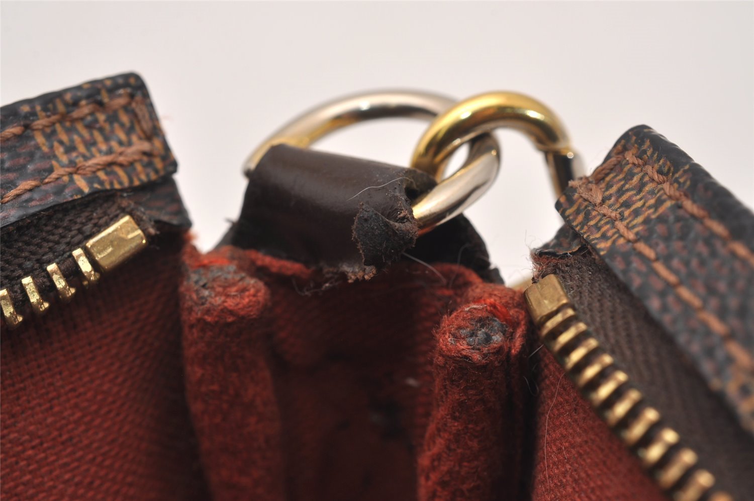 Authentic Louis Vuitton Damier Navona Hand Bag Pouch Purse N51983 LV 5161J