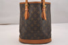 Authentic Louis Vuitton Monogram Bucket PM Shoulder Tote Bag M42238 LV 5163J