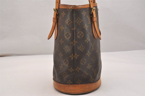 Authentic Louis Vuitton Monogram Bucket PM Shoulder Tote Bag M42238 LV 5163J