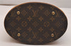 Authentic Louis Vuitton Monogram Bucket PM Shoulder Tote Bag M42238 LV 5163J